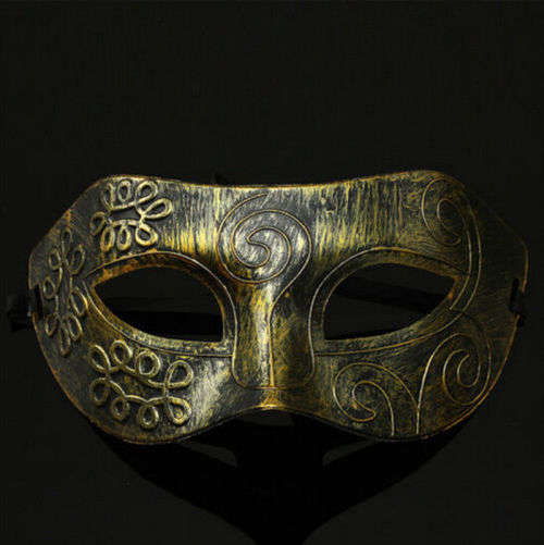 Elegant Bronze Roman Masquerade Ball Mask